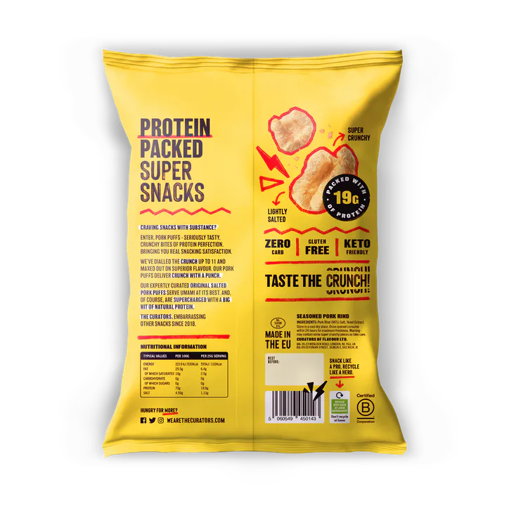 The Curators 19g High Protein Original Salted Pork Puffs 25g detail 2