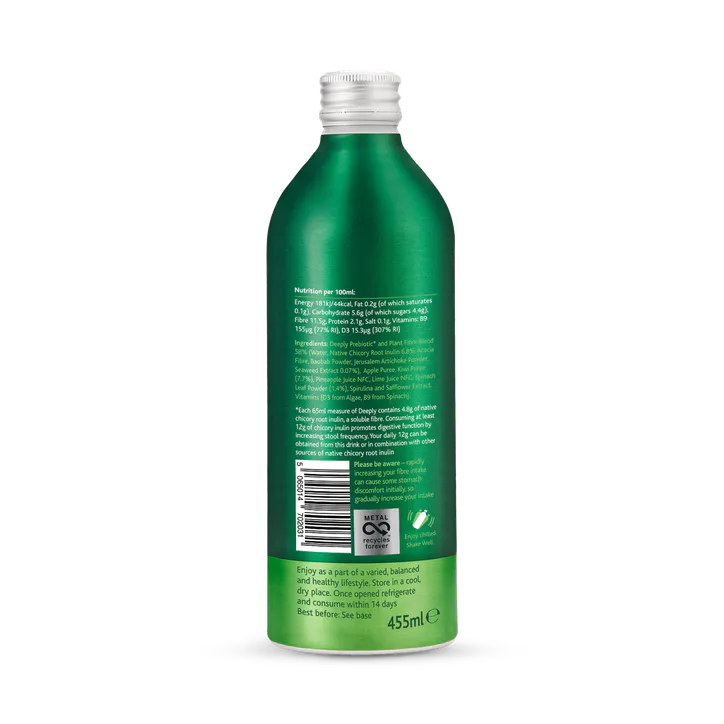 Deeply Gut Health Food With Prebiotic Plant Fibre Spinach & Kiwi With Seaweed 455ml, additional product view 2