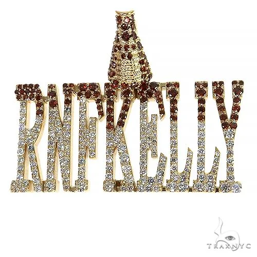 RINA - For Him CUSTOM Custom Made Diamond Name Pendant 68230 in Rose Gold – Pendant