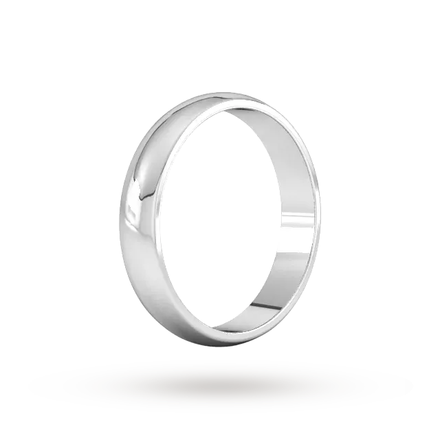 For Him 4mm D Shape Standard Wedding Ring In 18 Carat Yellow Gold, additional product view 2