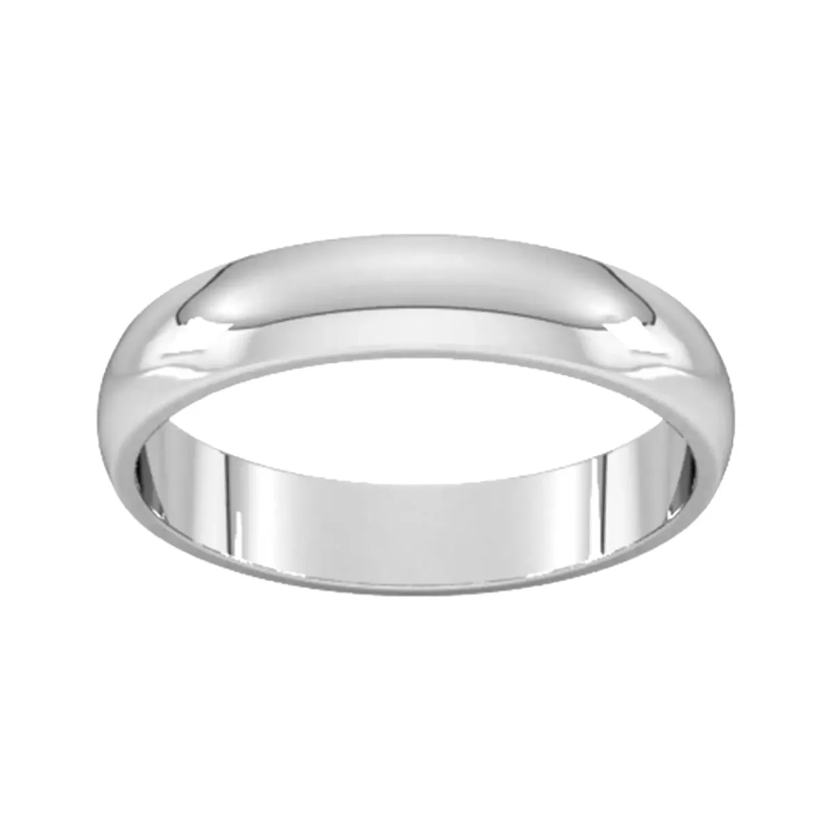 For Him 4mm D Shape Standard Wedding Ring In 18 Carat Yellow Gold