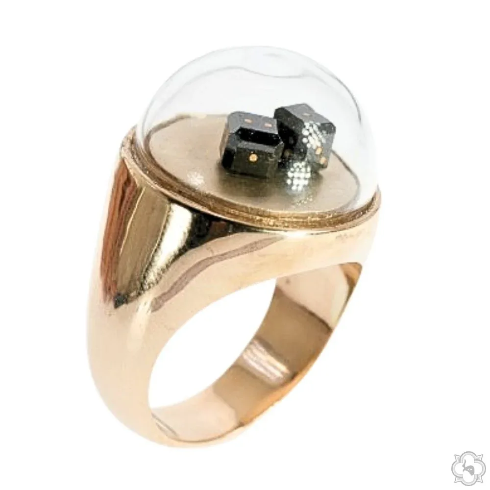 RINA - For Him FACTORY Dice Dome Ring 70251 in Rose Gold / 10 – Ring