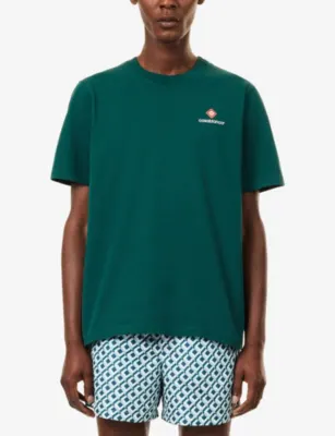 CASABLANCA Classic Small Logo Cotton T-Shirt detail 3