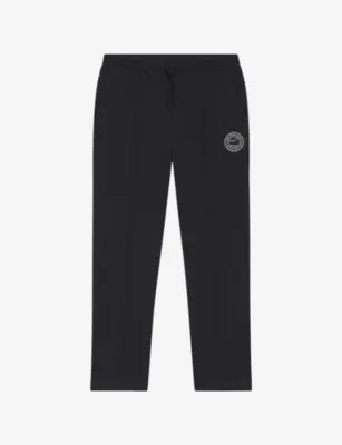BOSS Brand-Embroidered Relaxed-Fit Cotton-Blend Jogging Bottoms
