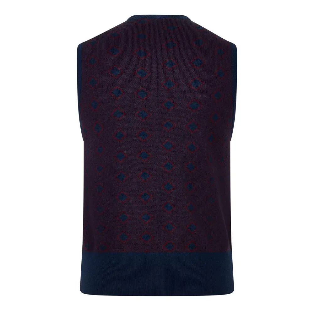 Emporio Armani Men's Wool Cashmere Jacquard Crew-Neck Sweater Vest detail 2