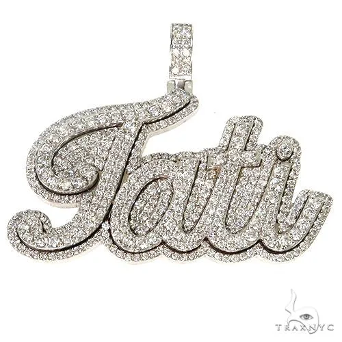 RINA - For Him CUSTOM Custom Made Diamond Name Pendant 67502 in Rose Gold – Pendant