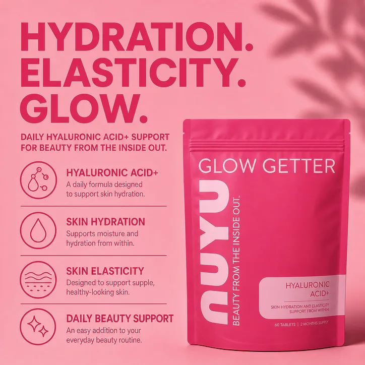 NUYU Glow Better Hyaluronic Acid+ 60 Tablets, additional product view 3