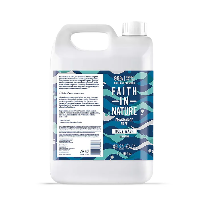 Faith in Nature Body Wash Fragrance Free 5L