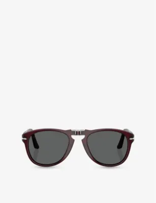 PERSOL PO0714 714 Pilot-Frame Acetate Sunglasses