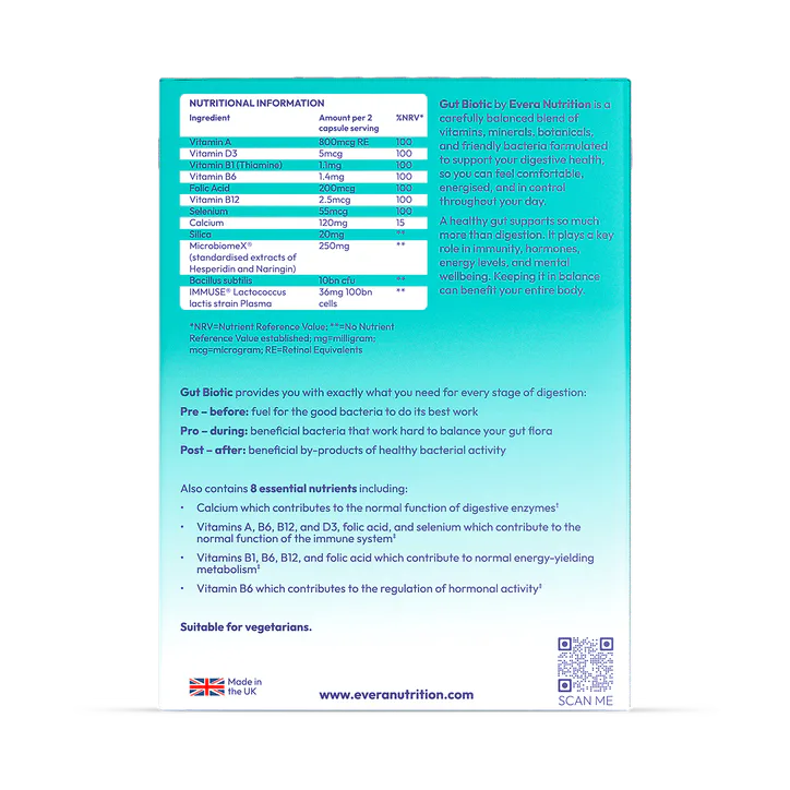 Evera Nutrition Gut Biotic 60 Capsules detail 3
