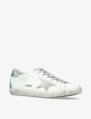 GOLDEN GOOSE Mens Superstar distressed leather low-top trainers - EUR 40 / 6 UK MEN in WHITE/OTH, additional product view 3