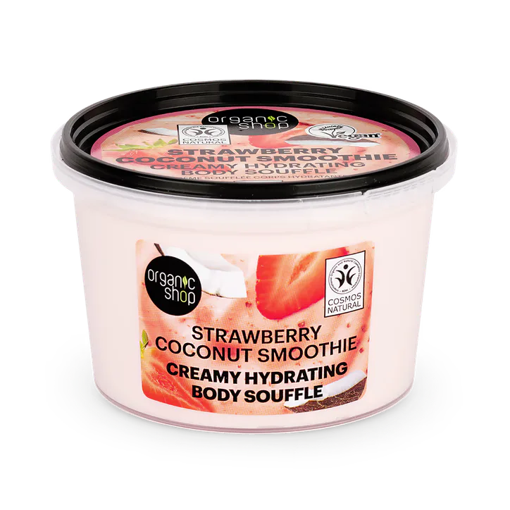 Organic Shop Strawberry Coconut Smoothie Creamy Hydrating Body Souffle 250 ml 250ml