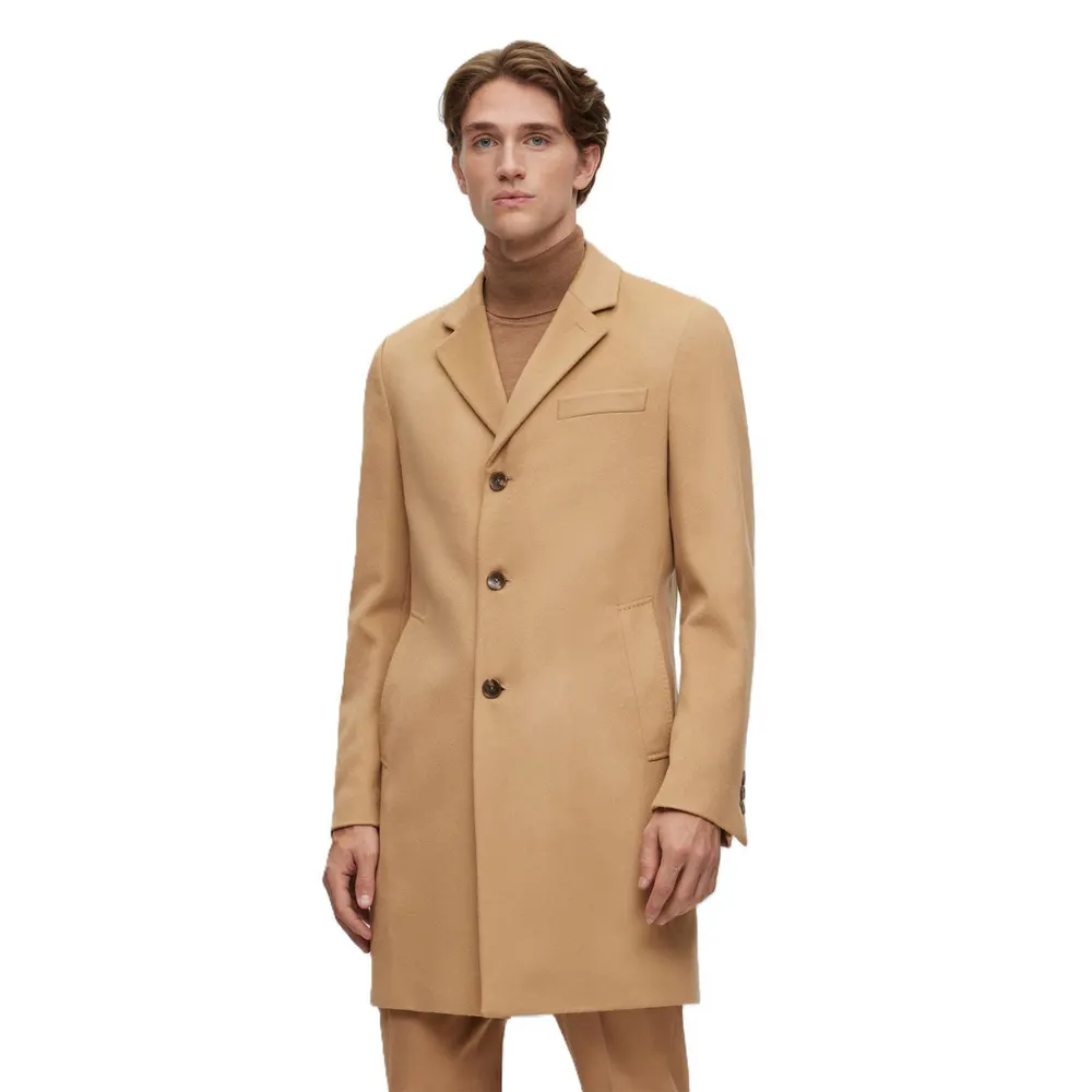 Boss Men's Hyde Tailored Fit Long Formal Coat detail 2