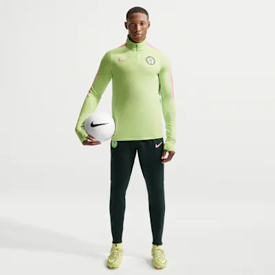 Nike Nigeria Strike Men's Nike Dri-FIT Football Knit Pants - Pro Green/Hyper Pink/White