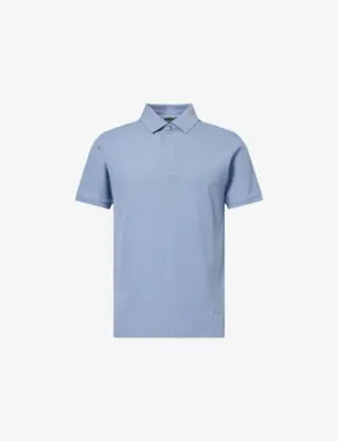 EMPORIO ARMANI Jacquard Weave Cotton Polo Shirt