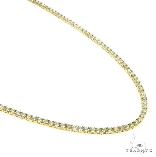 AHMED - MOON JEWELRY 14K Gold Diamond Tennis Chain Necklace 22 Inches 3.1 mm 69816 in Rose – Chain