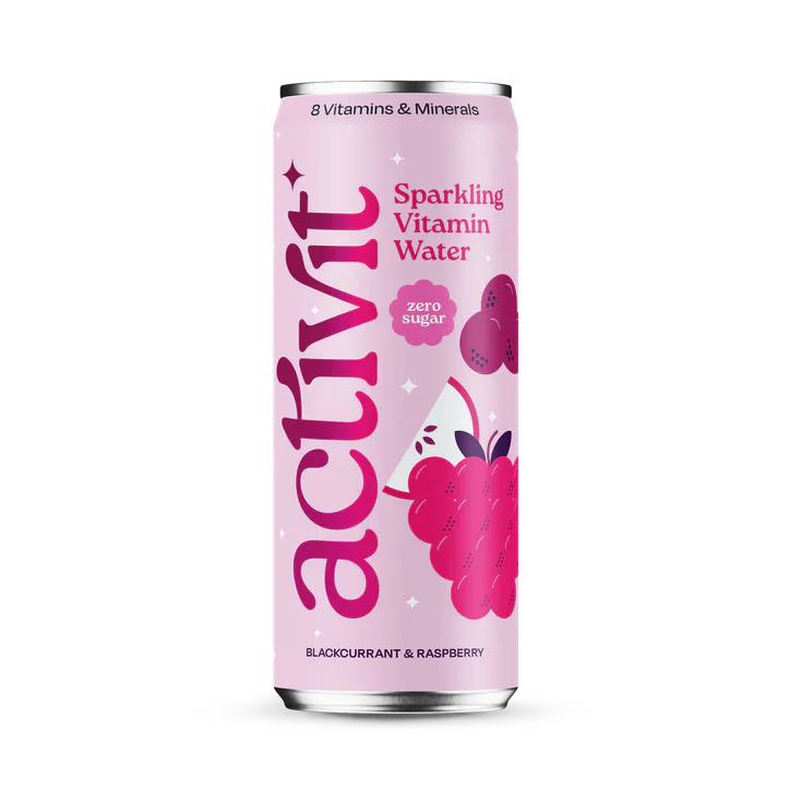 Activit Sparkling Vitamin Water Blackcurrant & Raspberry 330 ml