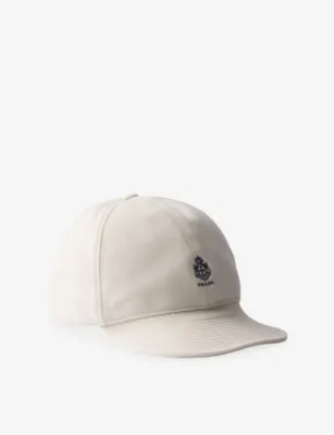 PRADA Brand-Embroidered Cotton-Piqué Cap - NEUTRAL - S detail 2