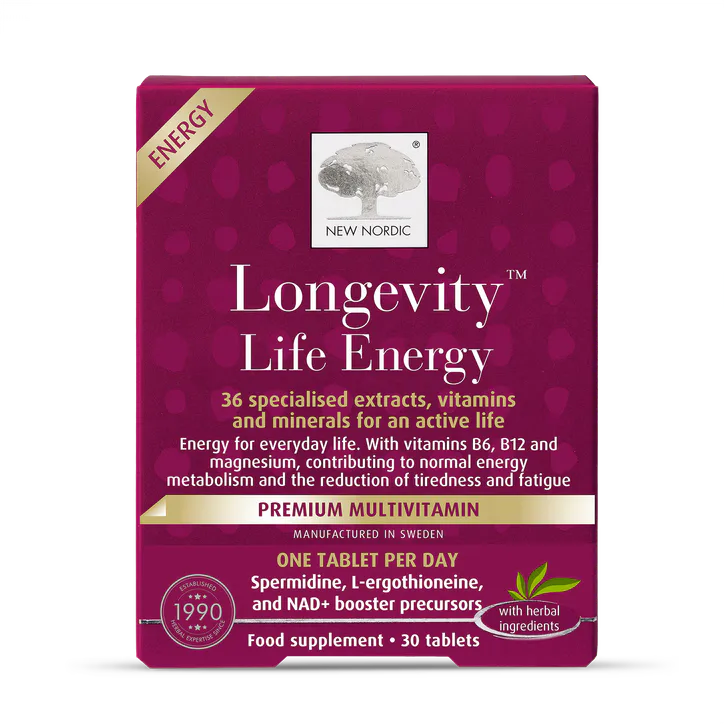 New Nordic Longevity Life Energy Multivitamin 30 Tablets