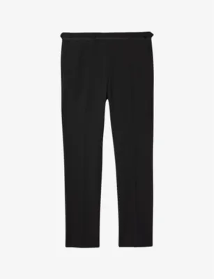 REISS Poker Slim-Fit Satin-Trim Stretch-Wool Blend Tuxedo Trousers