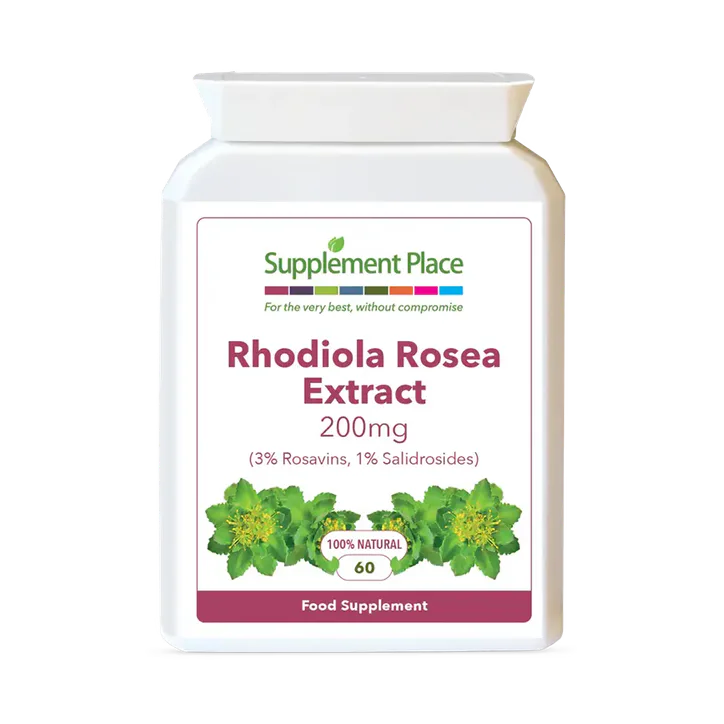 Supplement Place Rhodiola Rosea Root Extract | 200mg - 3% Rosavins | 60 Capsules