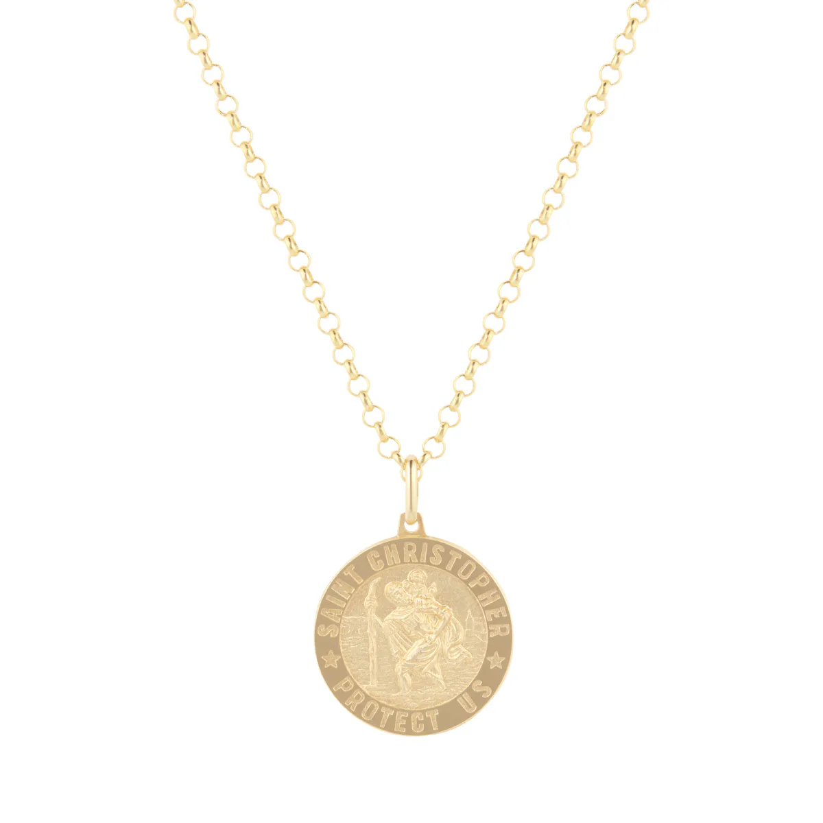 For Him 9ct Yellow Gold Large St Christopher