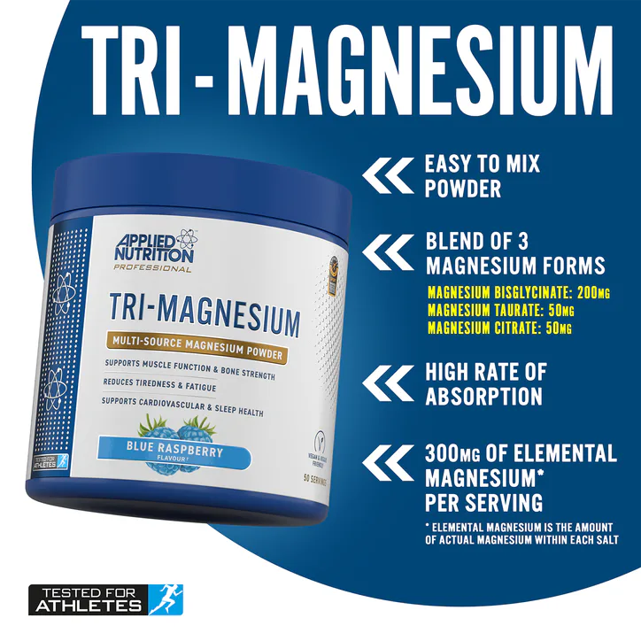 Applied Nutrition Tri-Magnesium Powder Blue Raspberry 200g, additional product view 2