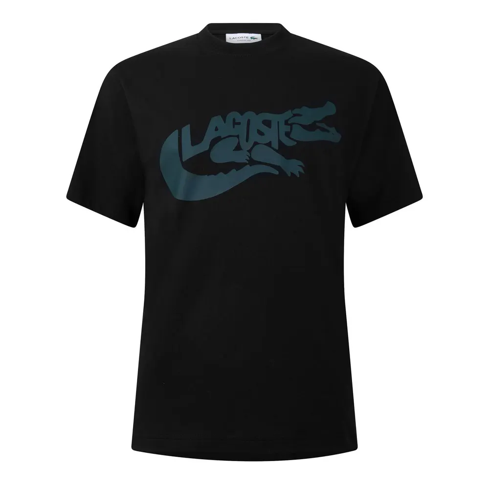 Lacoste Men's Script Croc Cotton Short-Sleeve T-Shirt
