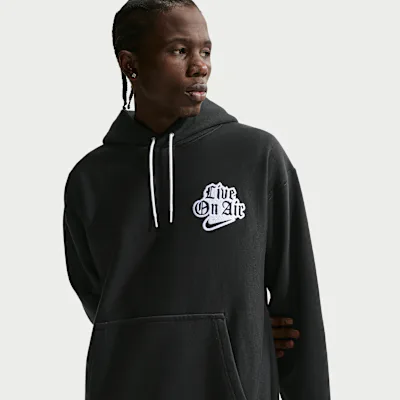 Nike Solo Swoosh Men's Fleece Hoodie - Black