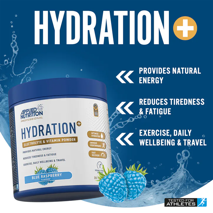 Applied Nutrition Hydration+ Powder Blue Raspberry 240g detail 2