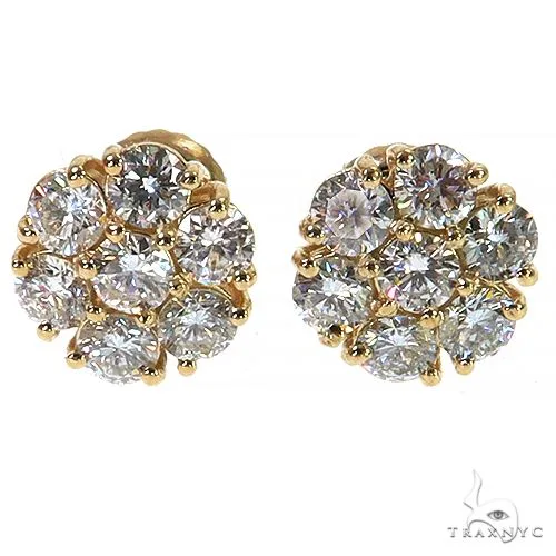 AHMED - For Him CVD 10 PT Diamond Flower Earrings (Lab) 68236 in Rose – Earrings