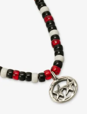 TWOJEYS Night Beaded Superstar 925 Sterling Silver-Plated Brass Necklace detail 3