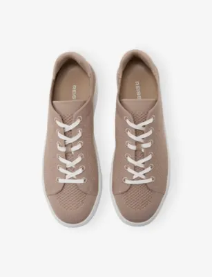 REISS Finley Knitted Trainers - EUR 42 / 8 UK MEN in LIGHT TAUPE BROWN, additional product view 2