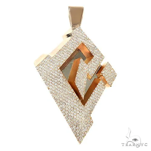 RINA - For Him CUSTOM Custom Made Logo Design 'RIU' Diamond pendant 66763 in Rose Gold – Pendant