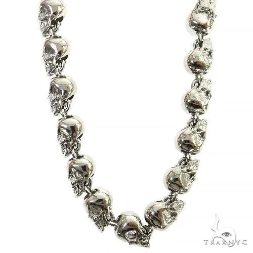 MARYAM - For Him SILVER Skull Links Silver Chain 68894 – Chain
