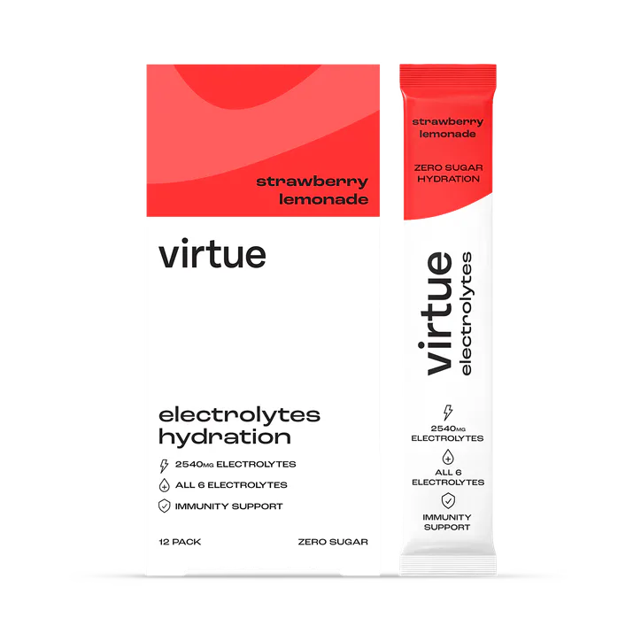 Virtue Electrolytes Hydration - Strawberry Lemonade 12 Sachets