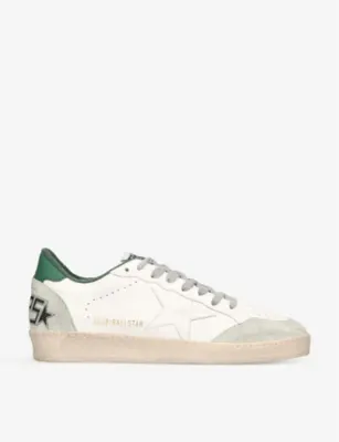 GOLDEN GOOSE Ballstar logo-print leather low-top trainers - EUR 40 / 6 UK MEN in GREEN OTH – Mens | Trainers | Lace up trainers