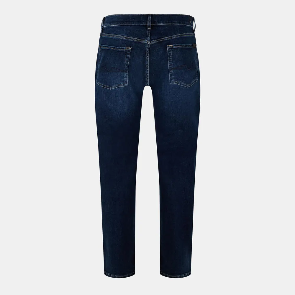 7 For All Mankind Men's Denim Mid Rise Straight Leg Jeans detail 2