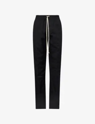 RICK OWENS Dietrich Drawstring-Waist Stretch-Cotton Trousers