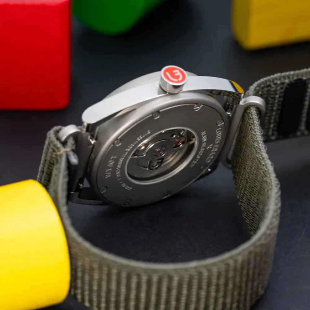 Louis Erard Le Régulateur x Alain Silberstein Limited Edition 40mm Unisex Watch Green in Green, additional product view 2