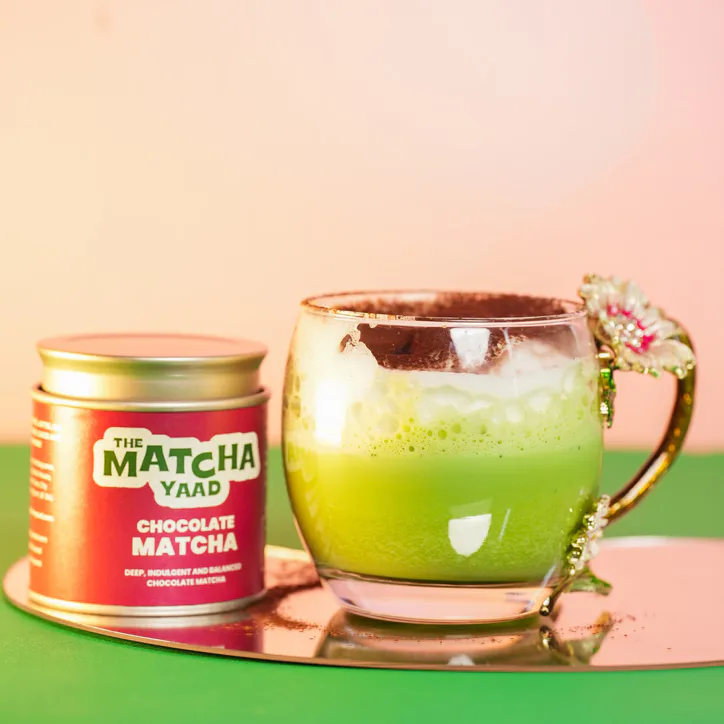 The Matcha Yaad Chocolate Matcha 25g tin detail 2