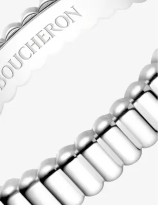 BOUCHERON Quatre Grosgrain 18ct white gold wedding band - 59mm in SILVER, additional product view 2