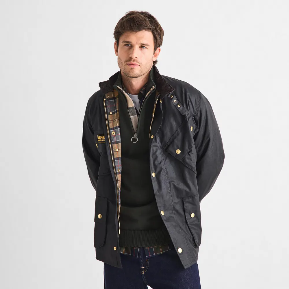 Barbour International Men's Original Wax Jacket detail 3