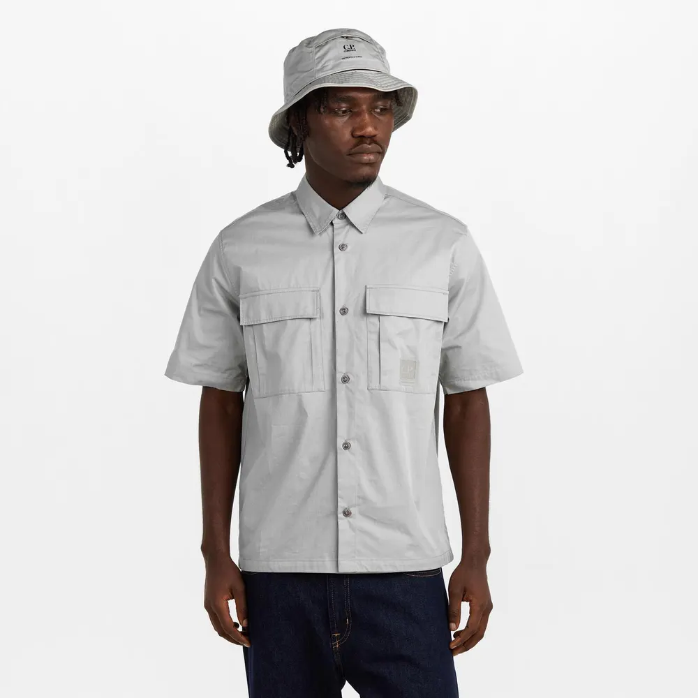 CP Company Metropolis Men's Short Sleeve Plain Shirt detail 3