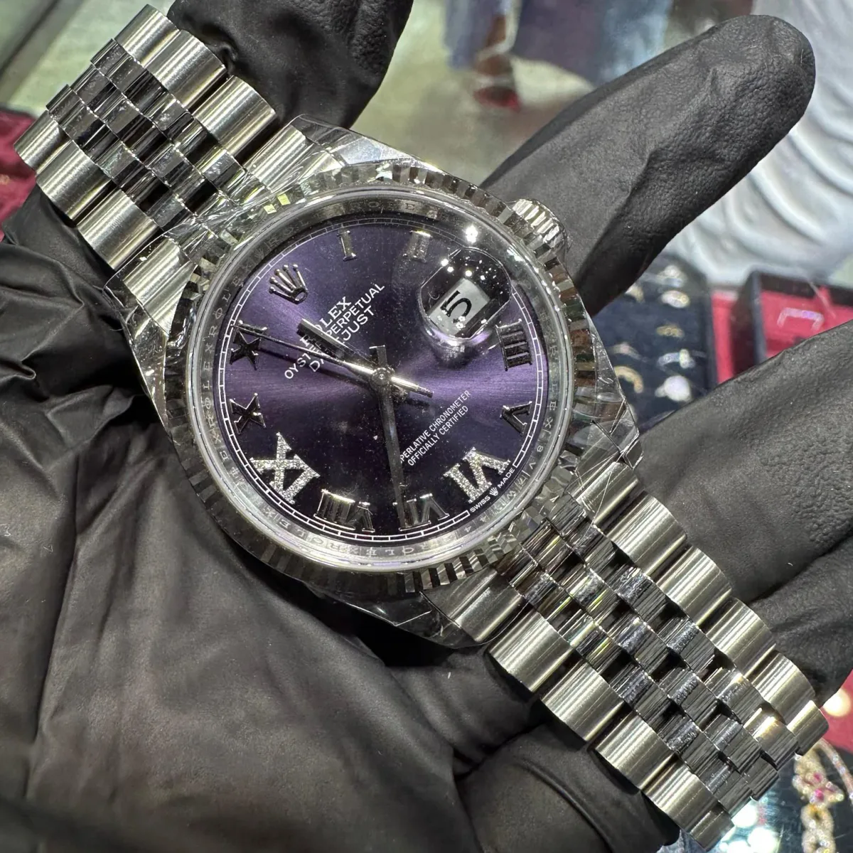 ANKUR - For Him WATCHES 2025 Rolex Datejust 36mm | Oystersteel | Purple Roman Dial – Watch
