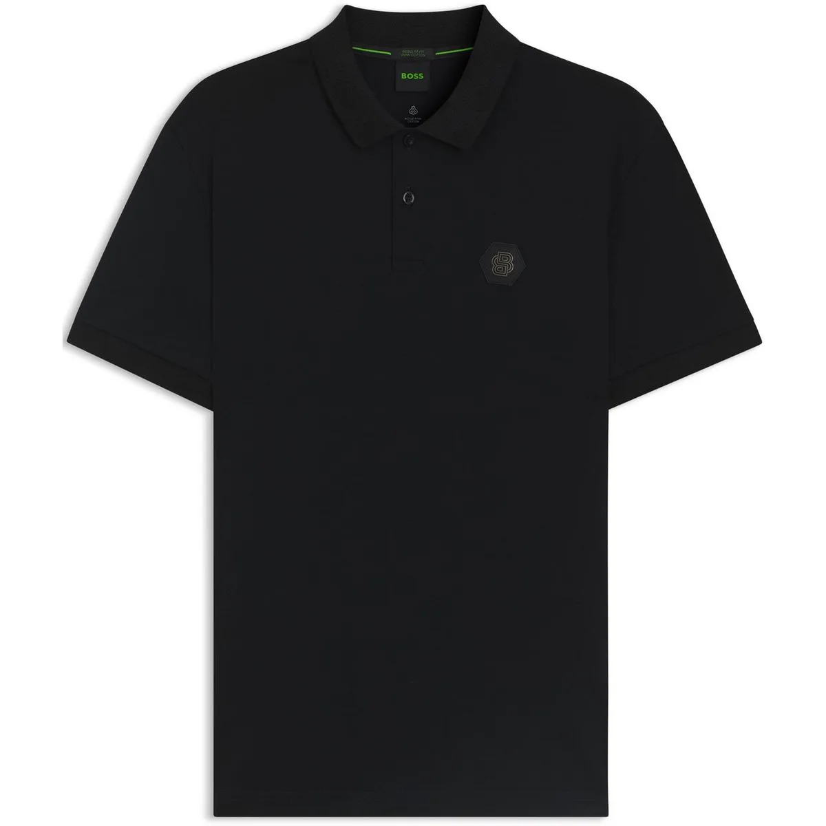 Boss Men's HBG Future Green Lightweight and Breathable Cotton Short Sleeve Polo Shirt