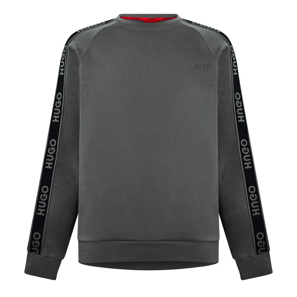 Hugo Mens HUGO Liam Crew Sweatshirt with Logo Tape Detail
