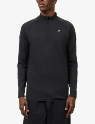 GYMSHARK Performance 1/4 Zip Stretch-Jersey Top detail 3