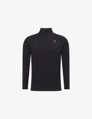 GYMSHARK Performance 1/4 Zip Stretch-Jersey Top