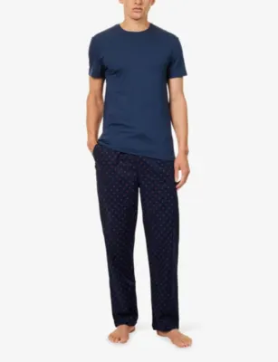 DEREK ROSE Nelson Printed Cotton Lounge Trousers detail 2